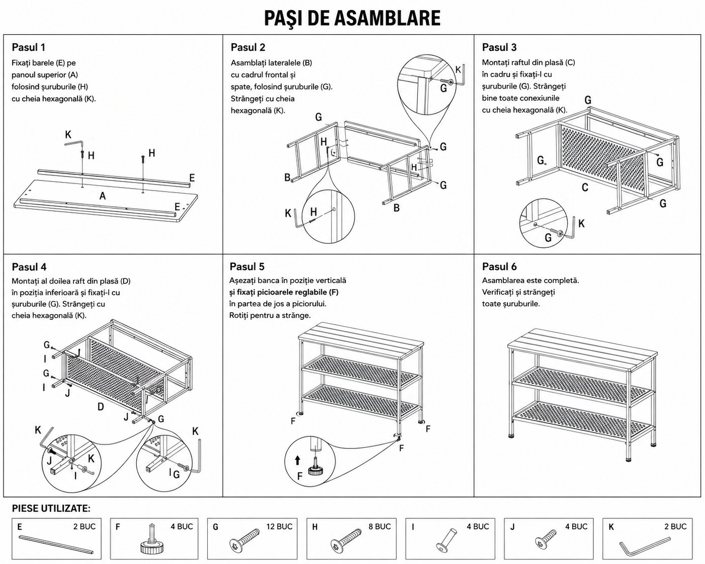 Banca pantofi metalica premium, Blat din Lemn, Ultra rezistenta, 79x35x52 cm, Negru - Calitate premium