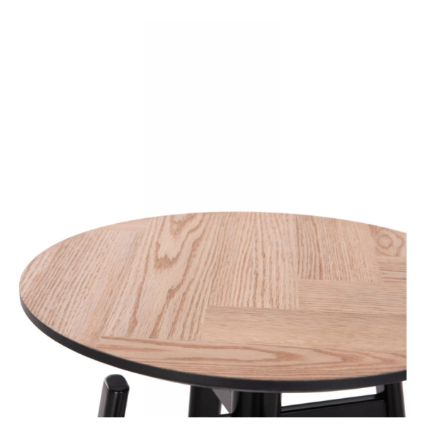 Set 2 Mese de cafea rotunde din MDF cu baza metalica, 80x80x45 cm/ 50x50x53.5 cm - Premium