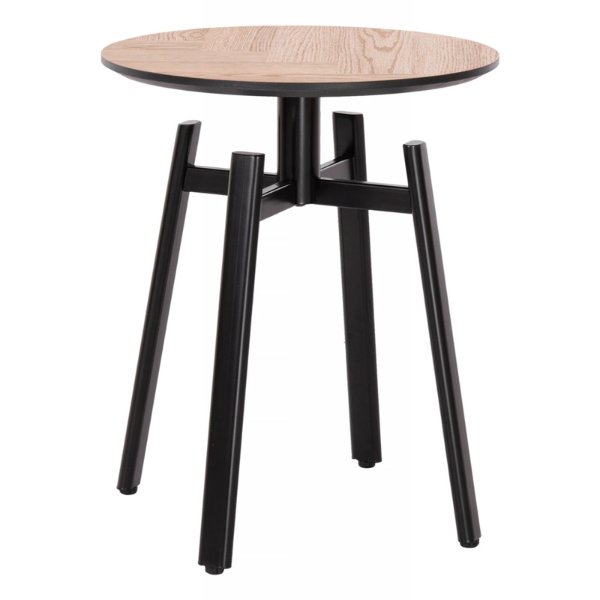 Masa de cafea rotunde din MDF cu baza metalica 50x50x53.5 cm - Premium