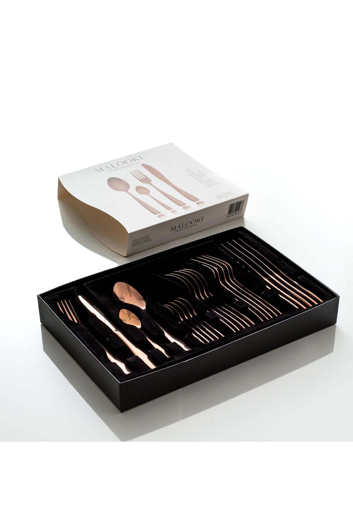Set tacamuri 24 piese, pentru 6 persoane, Inox premium– Rose Gold Lucios