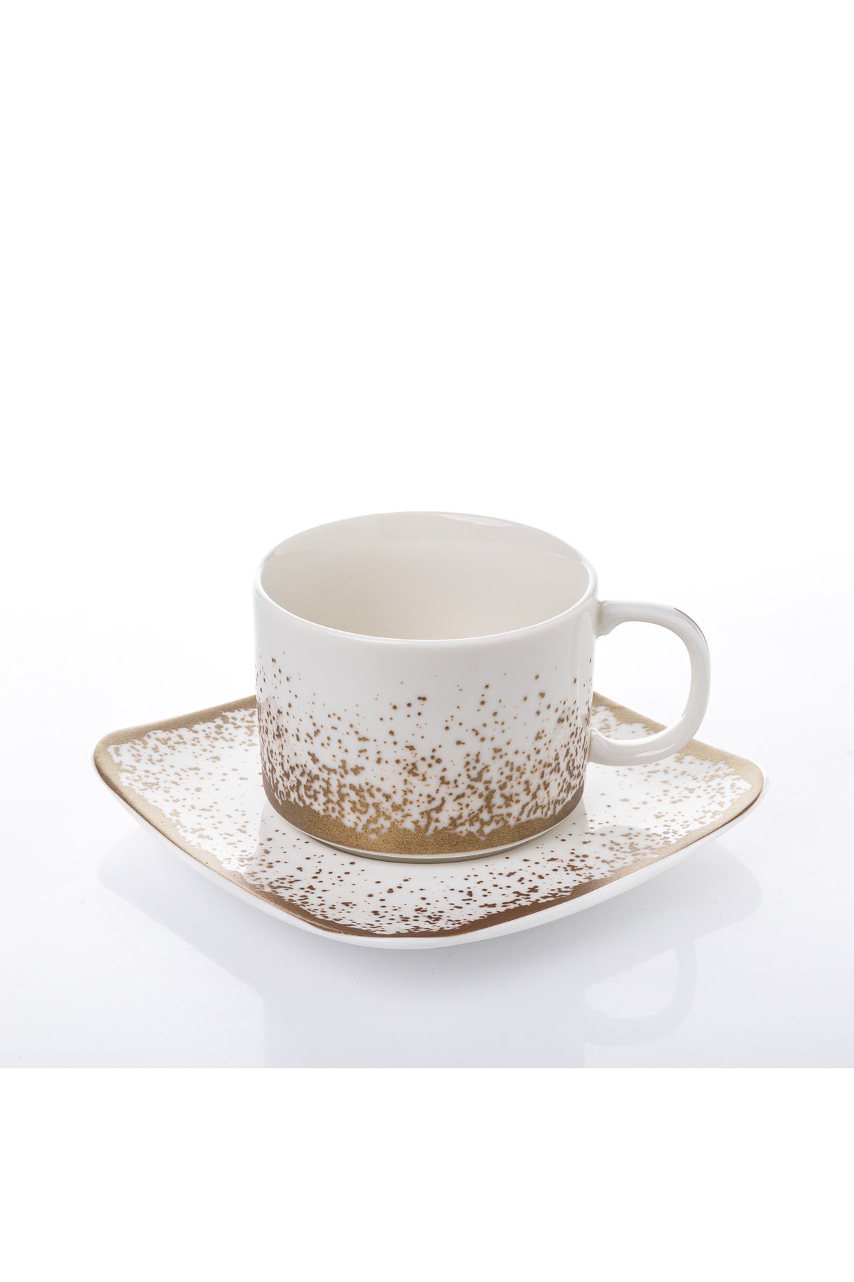 Set de 6 cești cu 6 farfurioare, 180 ml - Snowing Collection