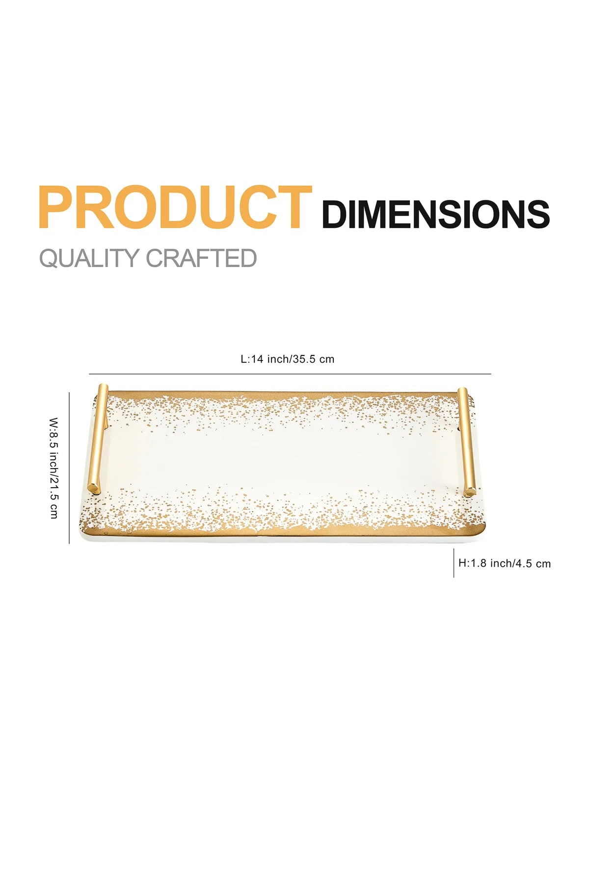 Set Cadou Snowing Collection – Tava de Servire din Portelan cu Manere Aurii, 35,5 cm + 2 Cesti cu Farfurioare, 180 ml