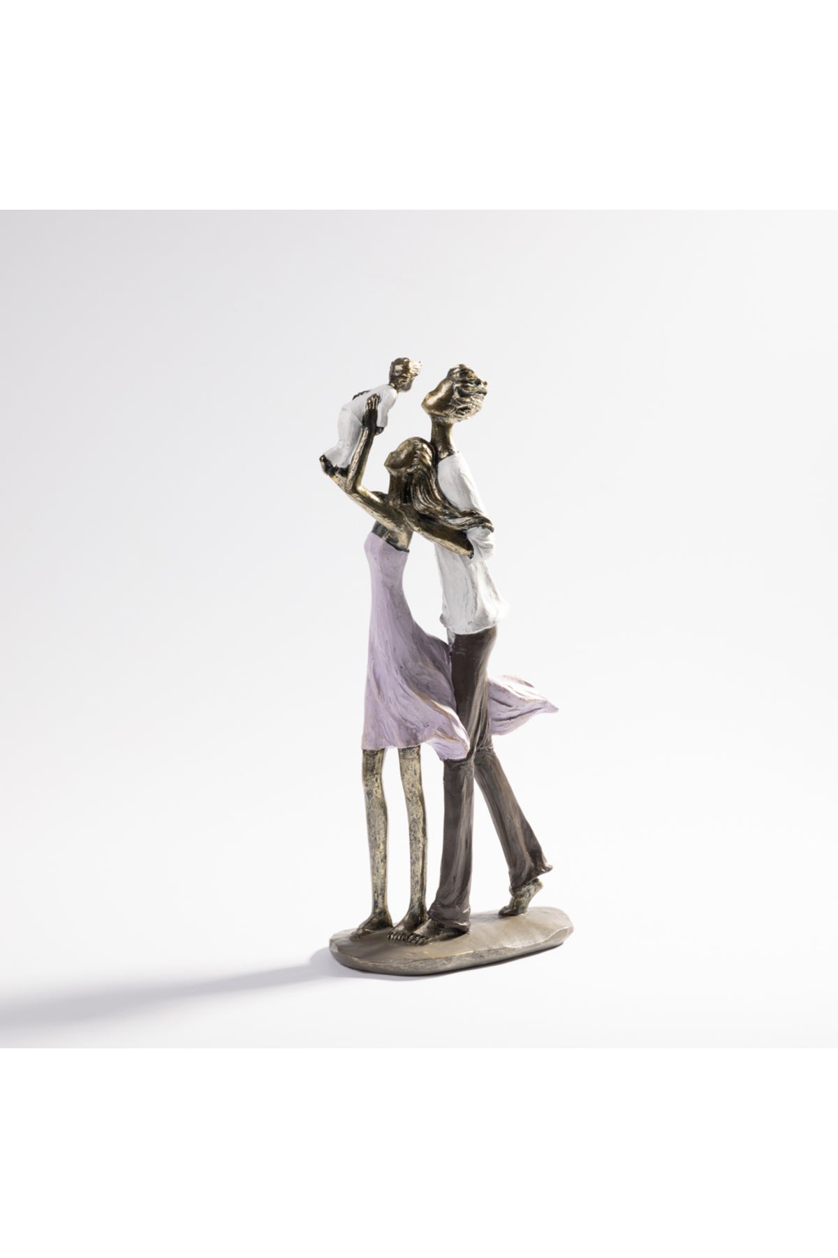 Figurină decorativă familie cu copil, statuetă romantică 35.5 cm