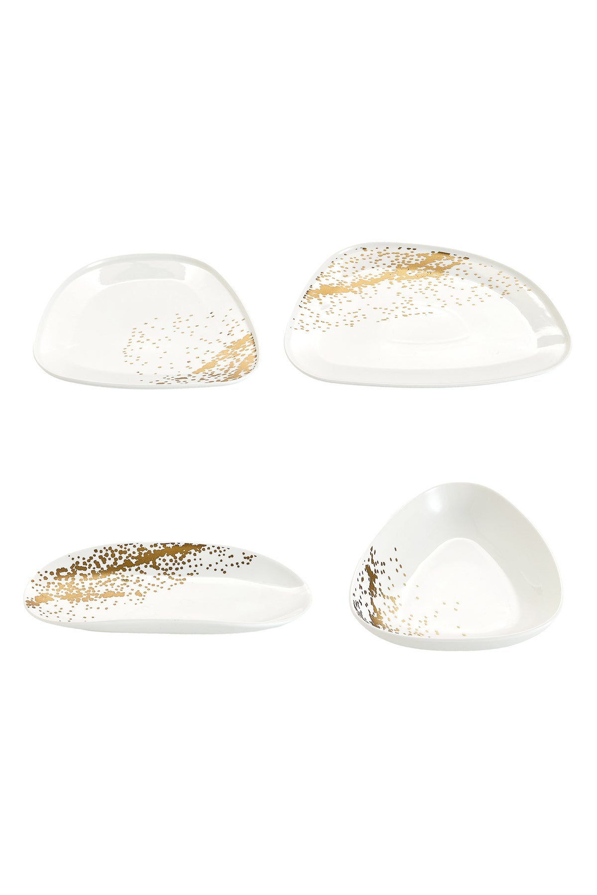 Set Serviciu Masă 20 Piese Formă Asimetrică, Portelan Premium, 6 Persoane - Sprinkles Collection