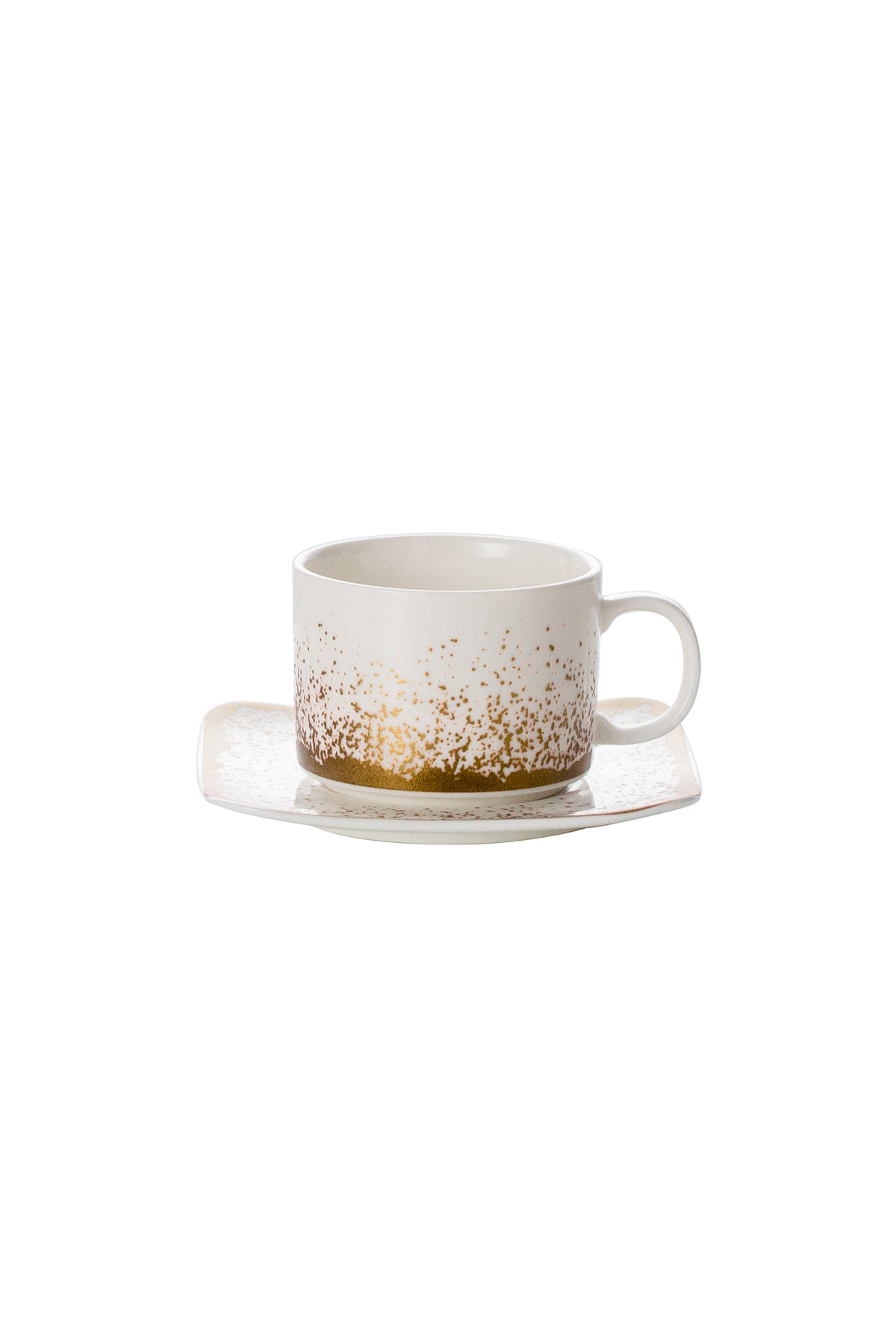 Set de 6 cești cu 6 farfurioare, 180 ml - Snowing Collection