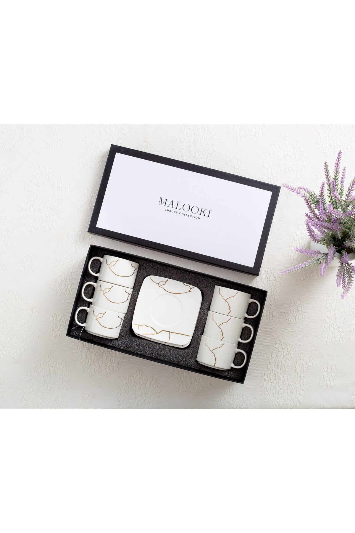 Set de 6 cești cu 6 farfurioare, 180 ml - Infinity Collection