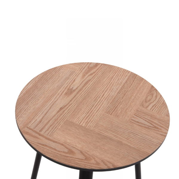 Masa de cafea rotunde din MDF cu baza metalica 50x50x53.5 cm - Premium