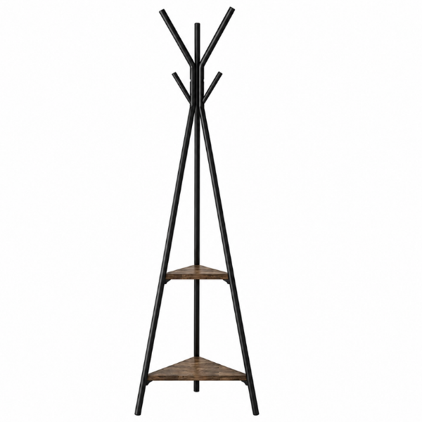 Cuier de haine din metal si lemn Gros – Cuier multifunctional modern pentru hol si dormitor, 180 x 49 cm - Calitate Premium