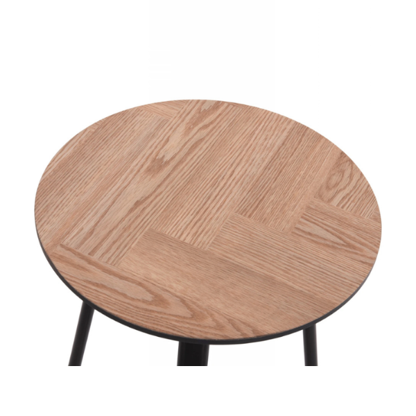Set 2 Mese de cafea rotunde din MDF cu baza metalica, 80x80x45 cm/ 50x50x53.5 cm - Premium