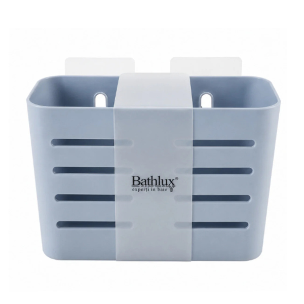 Suport organizator pentru baie Bathlux, autoadeziv, 12x18.5x9 cm