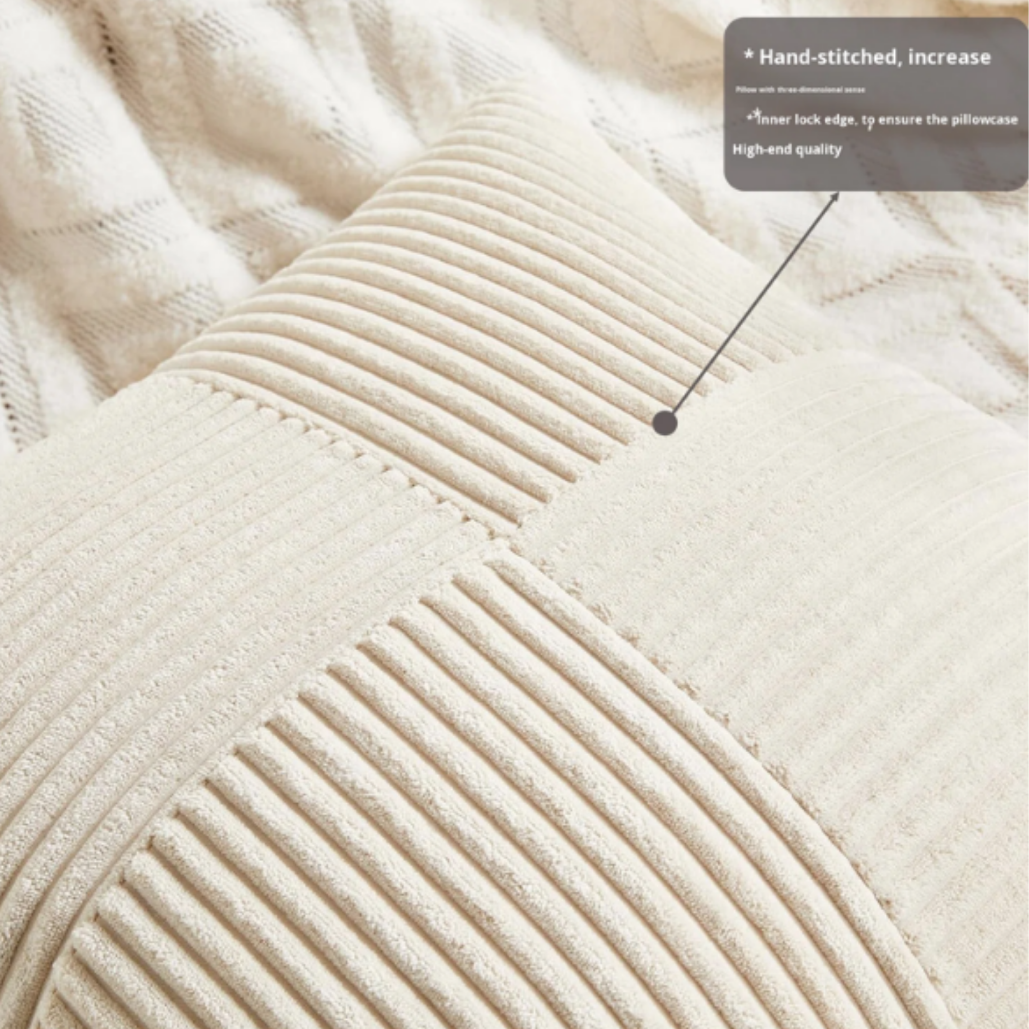 Set 2 Fete de Perna Decorative Gri Antracit, Model Corduroy cu Textura Premium, 45x45 cm