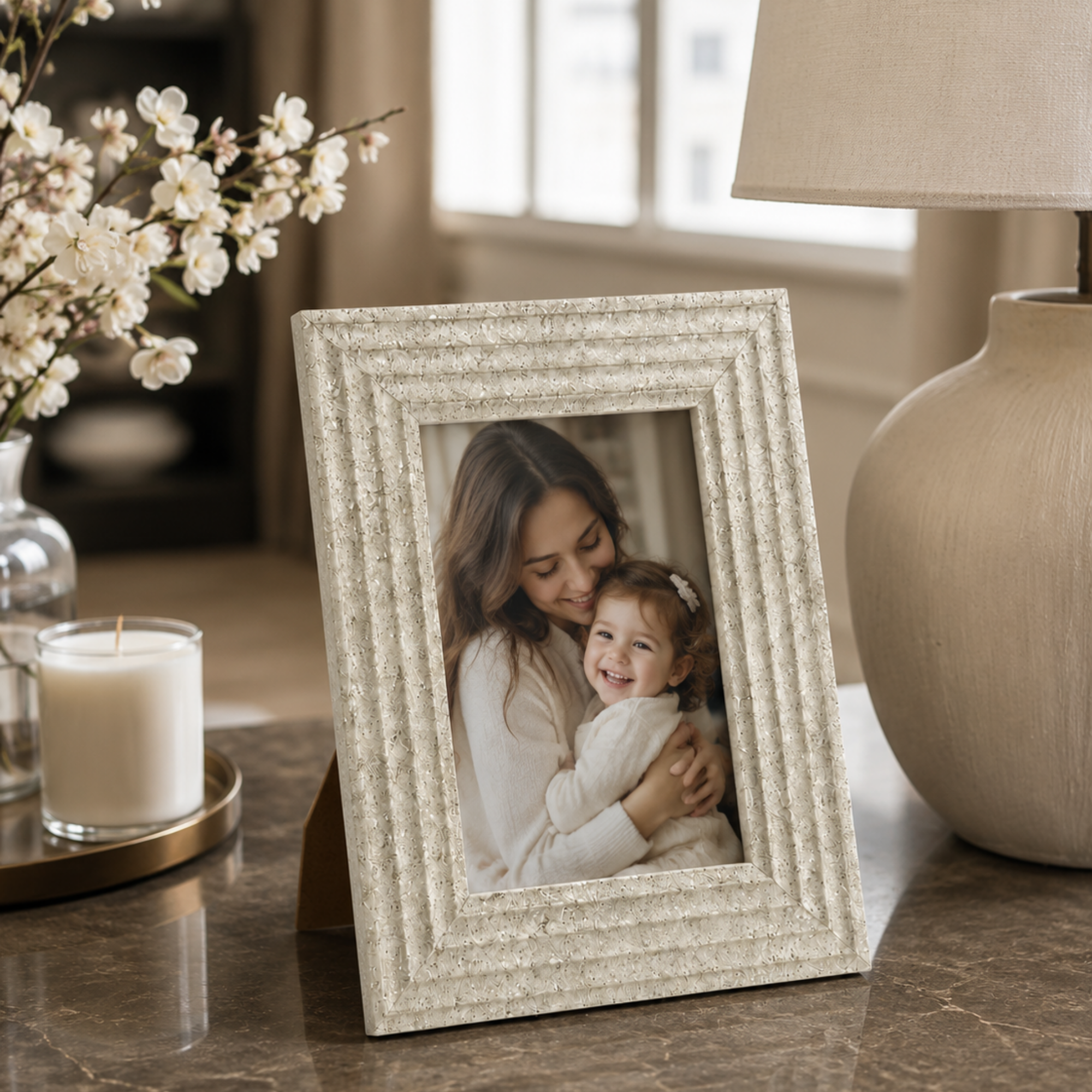 Rama Foto Premium, Aspect Lemn - Verde Pastel