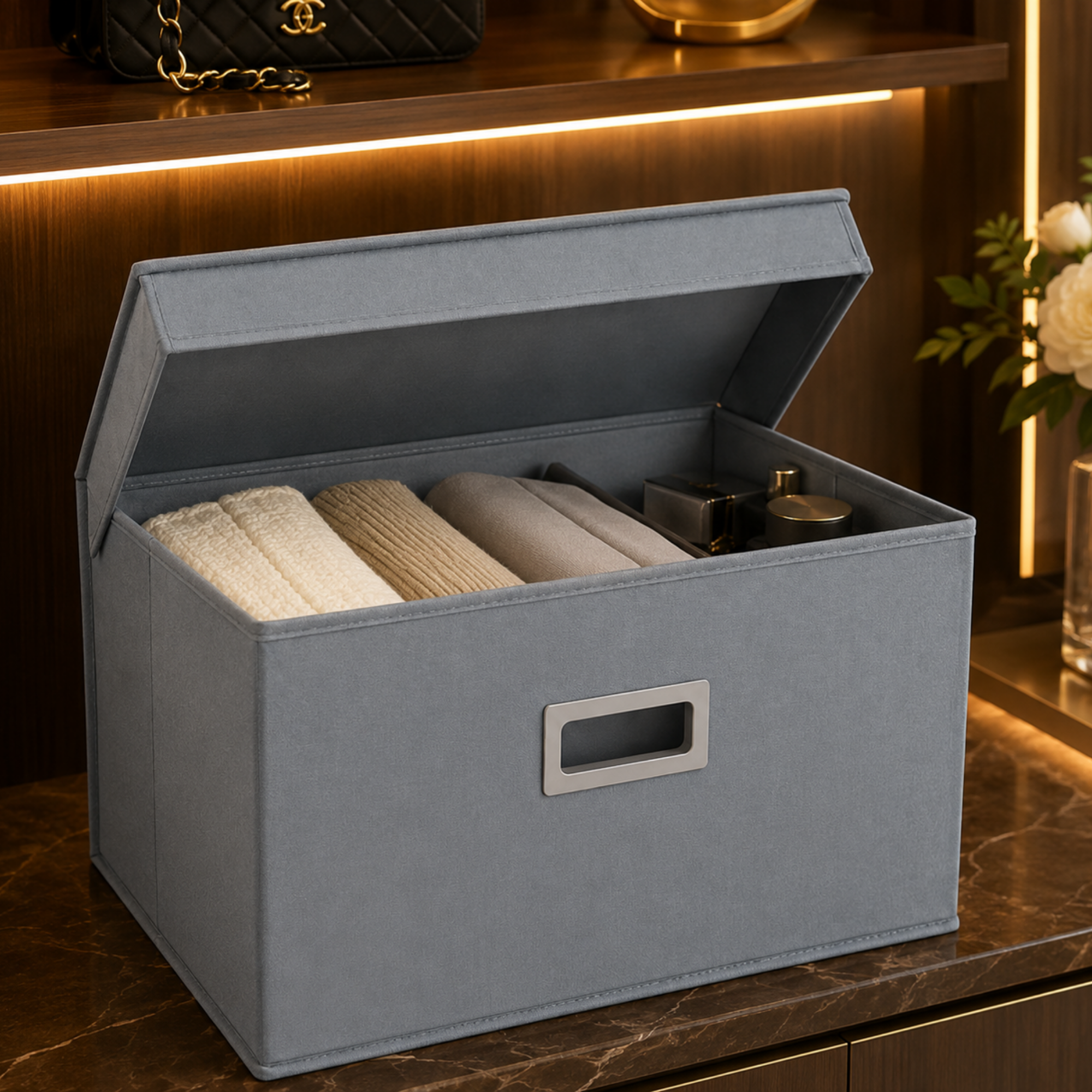 Cutie de depozitare textila, organizator multifunctional - Premium
