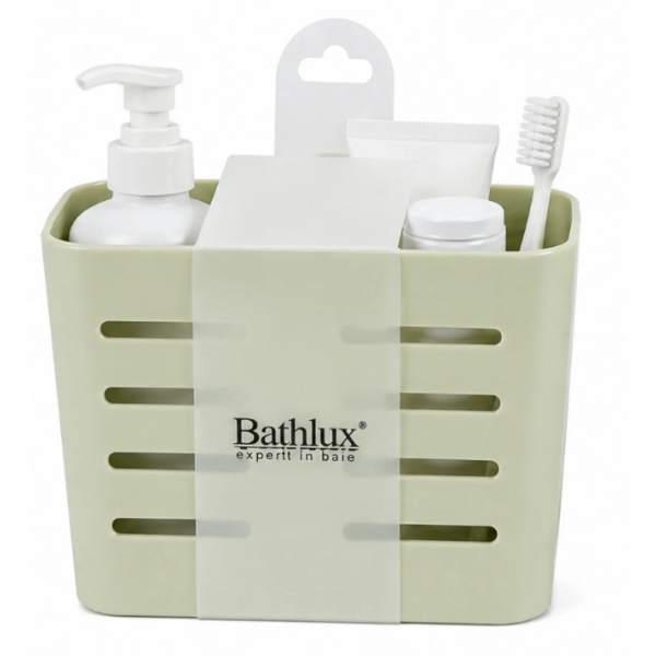 Suport organizator baie Bathlux, Autoadeziv, 10x10,8x7,8 cm