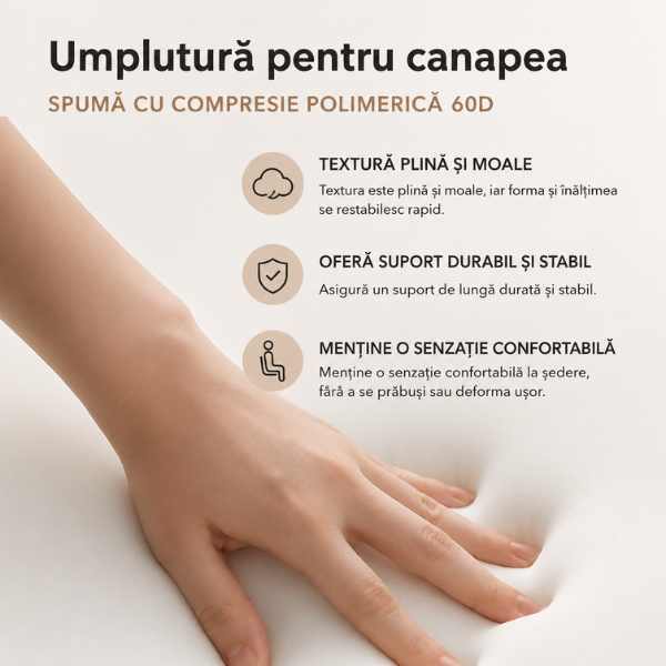 Fotoliu tip canapea U, fotoliu modern rotund din material sherpa, 100 x 100 x 66 cm - caramel