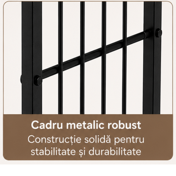 Raft depozitare metalic 4 polite, etajera organizare, 58x28x144.5 cm - Negru