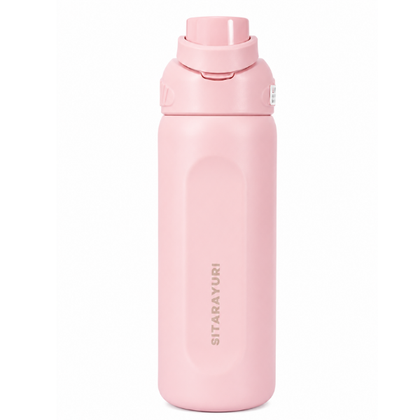 Sticla termos sport SITARAYURI, izolare vacuum, capac flip-top cu maner - 800 ml