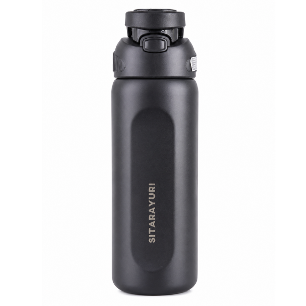 Sticla termos sport SITARAYURI, izolare vacuum, capac flip-top cu maner - 800 ml