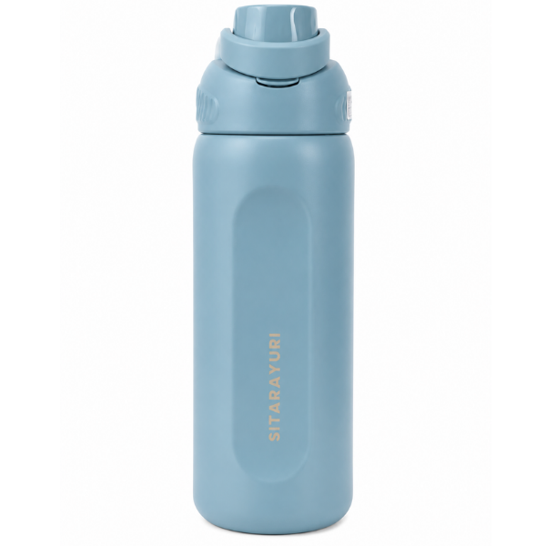 Sticla termos sport SITARAYURI, izolare vacuum, capac flip-top cu maner - 800 ml