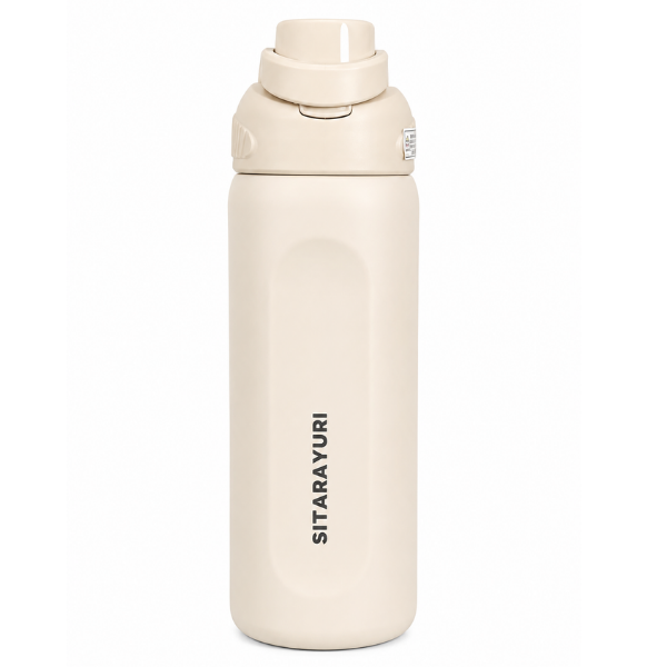 Sticla termos sport SITARAYURI, izolare vacuum, capac flip-top cu maner - 800 ml