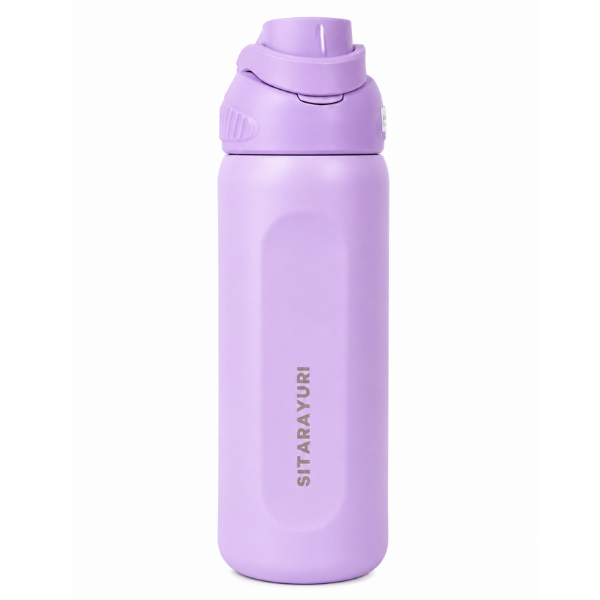 Sticla termos sport SITARAYURI, izolare vacuum, capac flip-top cu maner - 800 ml