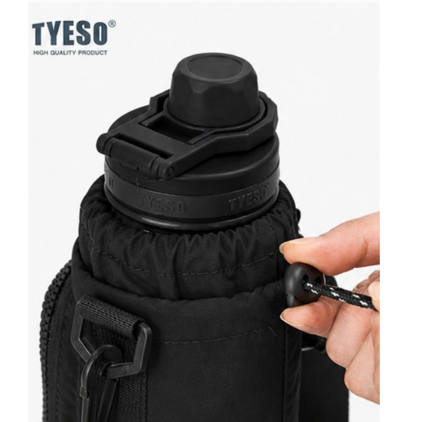 Husă termos portabilă TYESO, nailon rezistent, curea reglabilă, mărimea M 9x22 cm