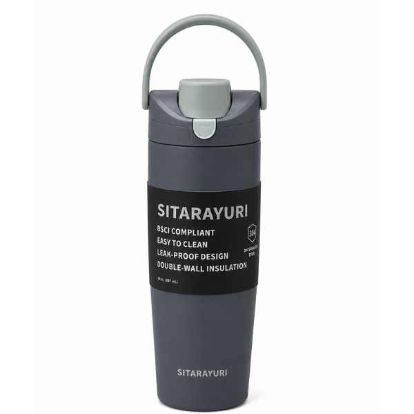 Sticla termos sport SITARAYURI, cu capac flip-top - 900 ml