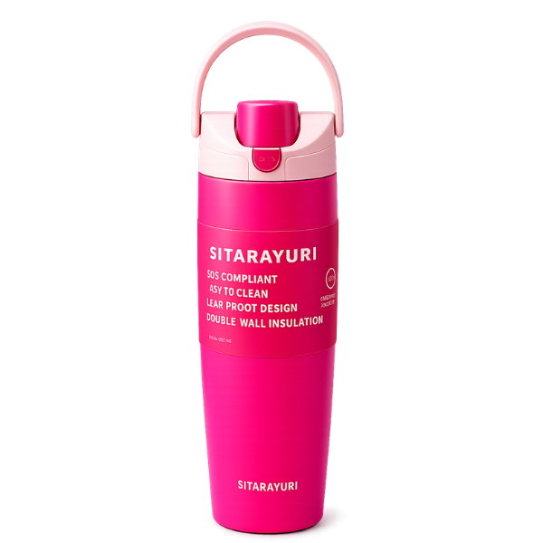 Sticla termos sport SITARAYURI, cu capac flip-top - 900 ml