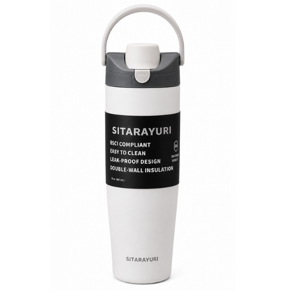 Sticla termos sport SITARAYURI, cu capac flip-top - 900 ml