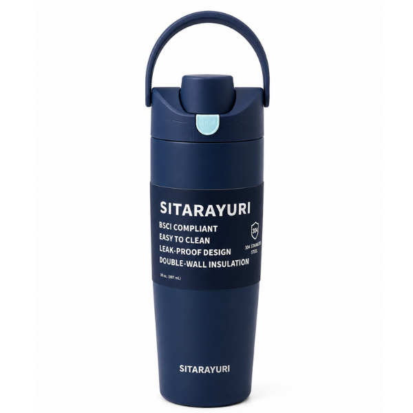 Sticla termos sport SITARAYURI, cu capac flip-top - 900 ml