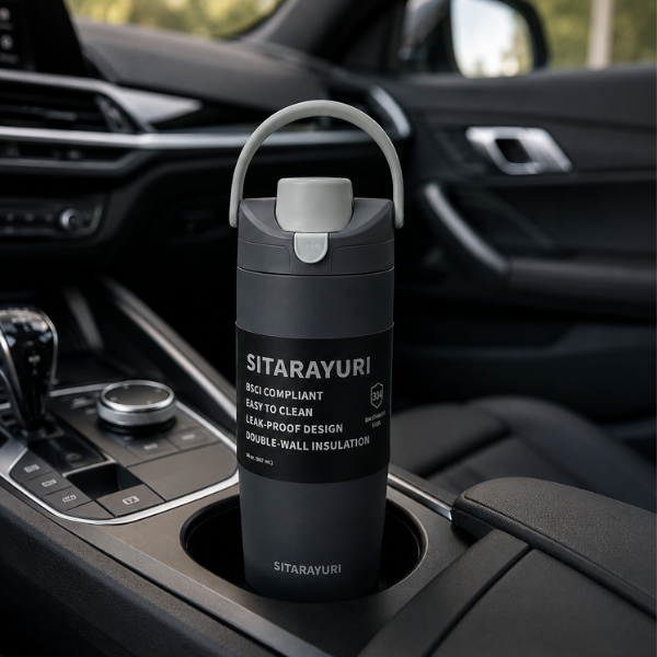 Sticla termos sport SITARAYURI, cu capac flip-top - 900 ml