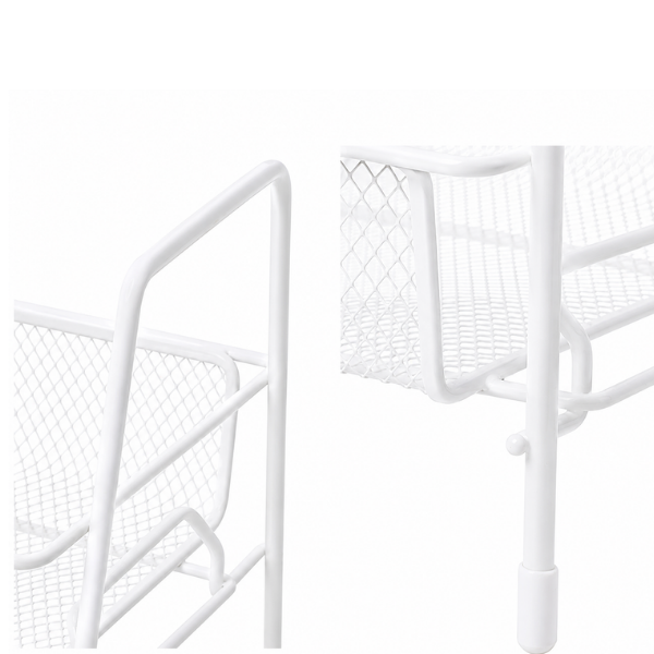 Raft organizator bucatarie, 2 niveluri stil loft, metal, 31 x 32.5 x 17 cm, Metal