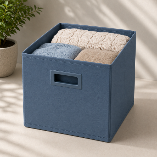 Cutie Depozitare Textila Pliabila, Structura Rigida, 31x31x31 cm - Premium