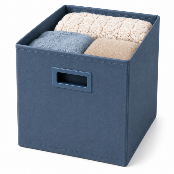 Cutie Depozitare Textila Pliabila, Structura Rigida, 31x31x31 cm - Premium
