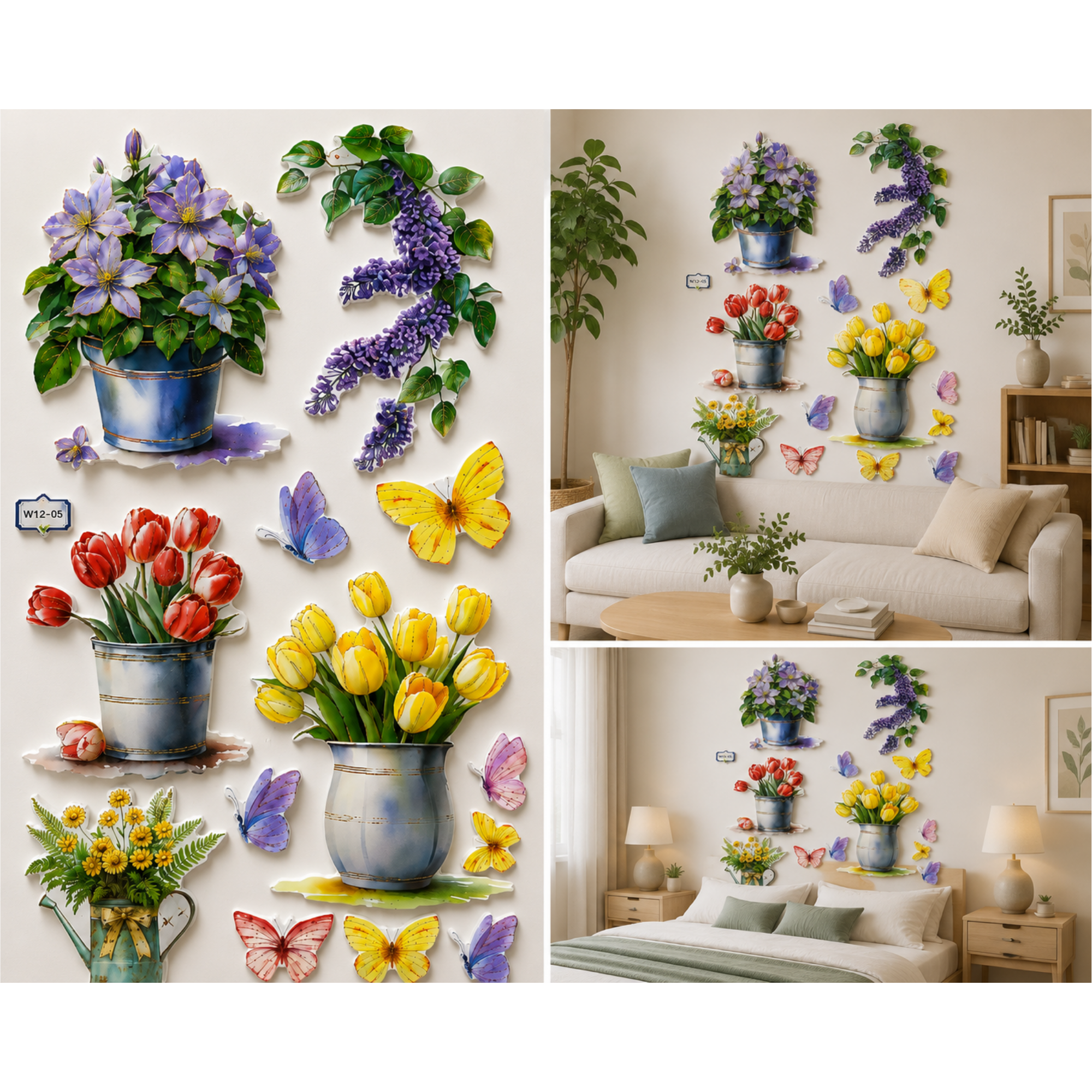 Autocolant Decorativ 3D Premium pentru Perete cu Efect de Relief, 33 × 60 cm