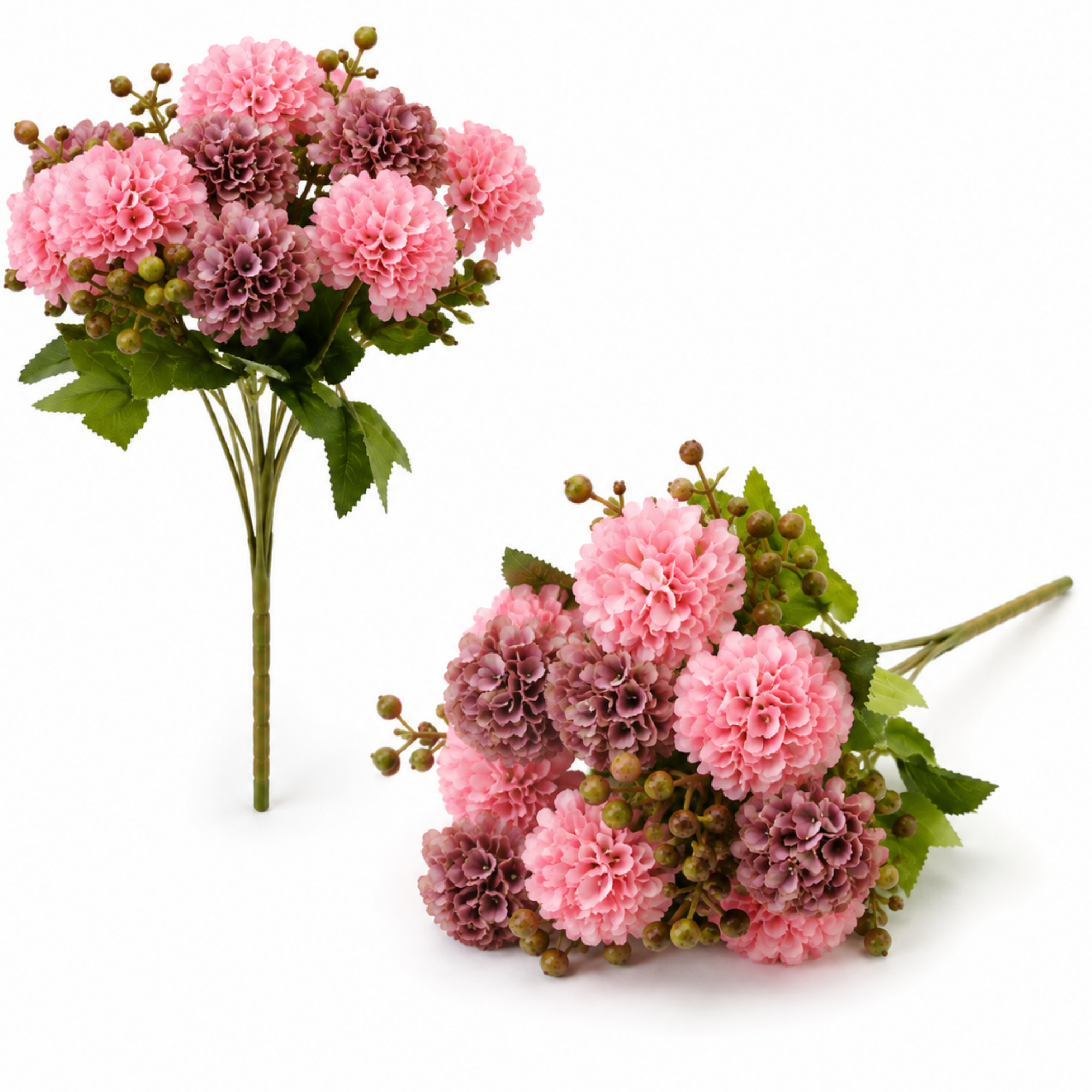 Buchet Flori Artificiale Hortensie Decorativă, 5 Fire, 33 cm – Aspect Realist