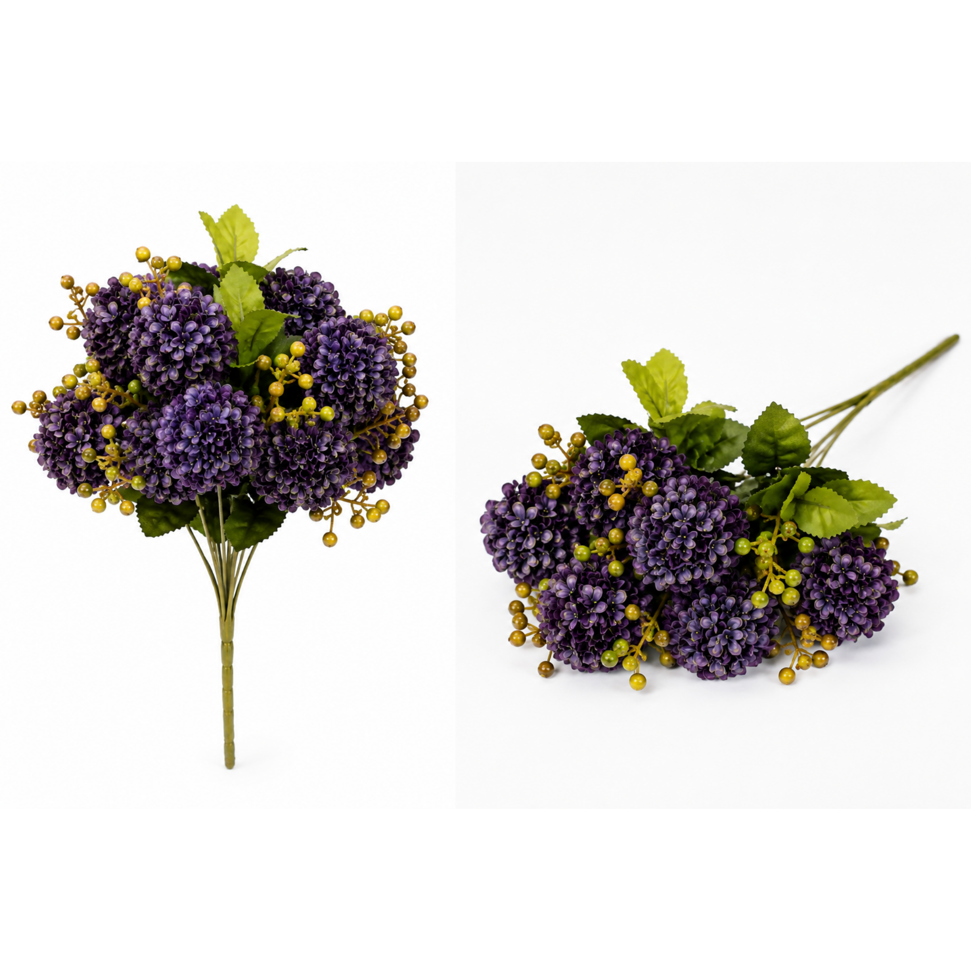 Buchet Flori Artificiale Hortensie Decorativă, 5 Fire, 33 cm – Aspect Realist
