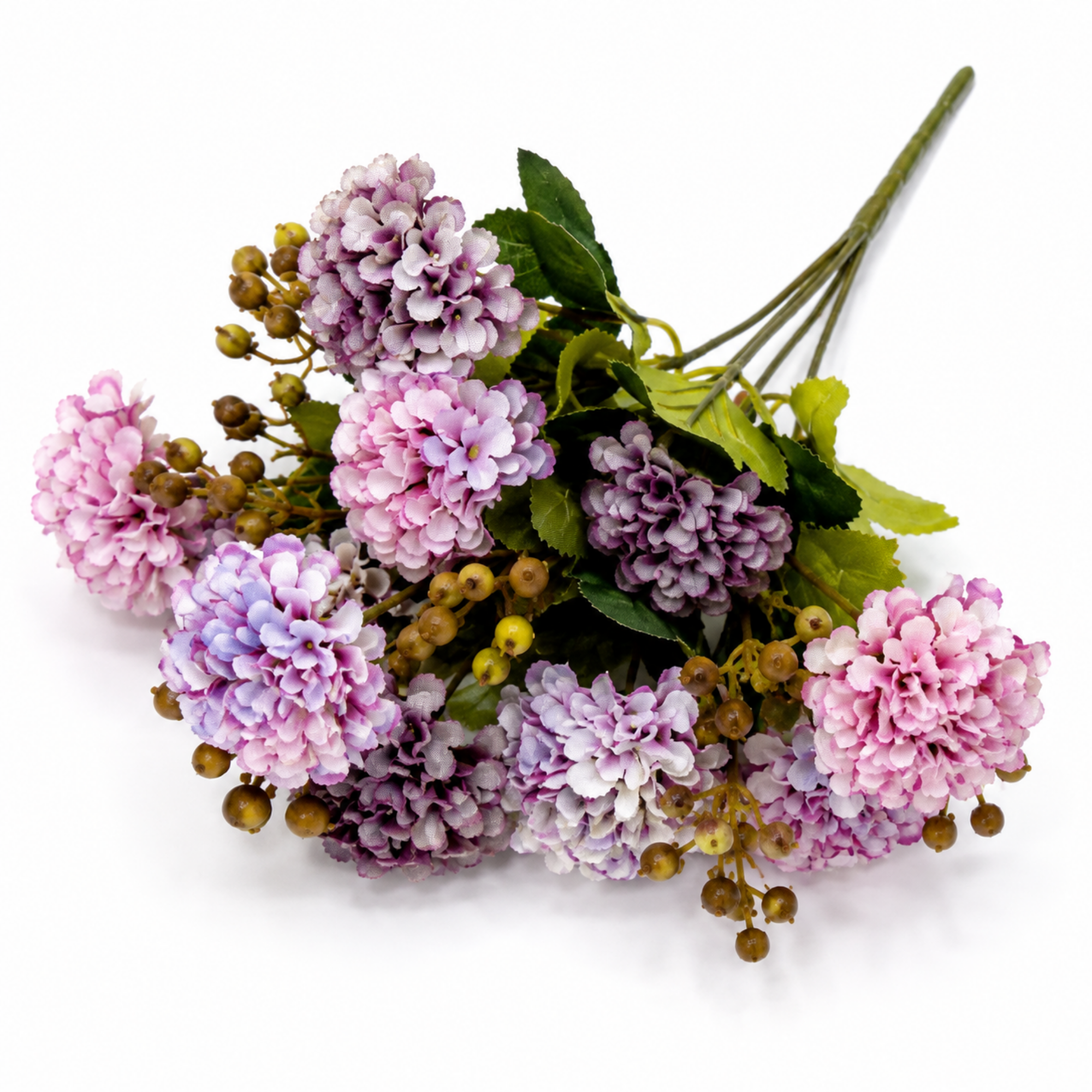 Buchet Flori Artificiale Hortensie Decorativă, 5 Fire, 33 cm – Aspect Realist
