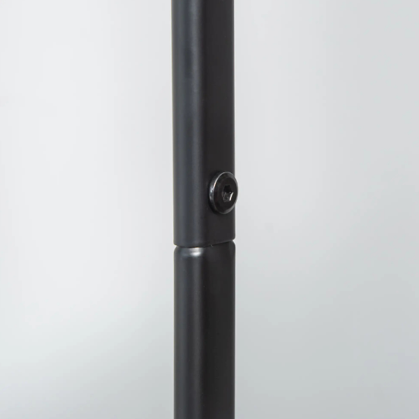 Suport haine metalic cu roti, organizator haine cu 2 cosuri, 160x57x31 cm, Negru - Premium