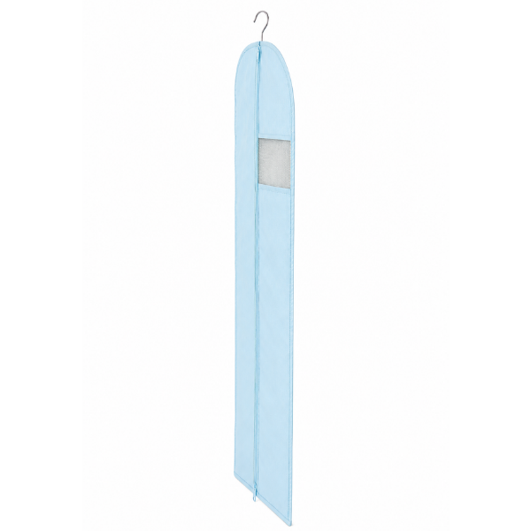 Husa pentru haine cu fermoar, material netesut respirabil, buzunar transparent, 60 x 120 cm