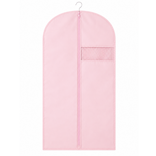 Husa pentru haine cu fermoar, material netesut respirabil, buzunar transparent, 60 x 120 cm