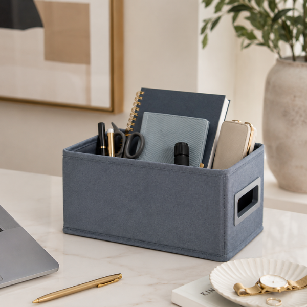 Cutie Organizare Pliabila Textila, cu maner Integrat, 15 x 31 x 15 cm - Premium