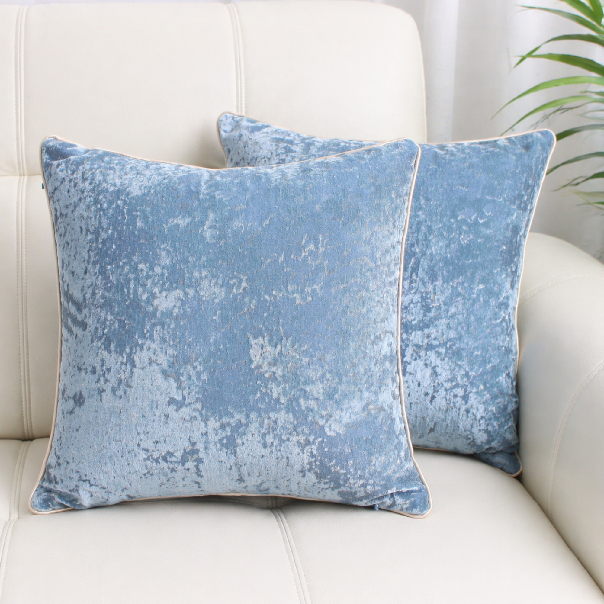 Fata de Perna Decorativa Catifea Premium, Model Marmorat, Fermoar Ascuns – 45 x 45 cm