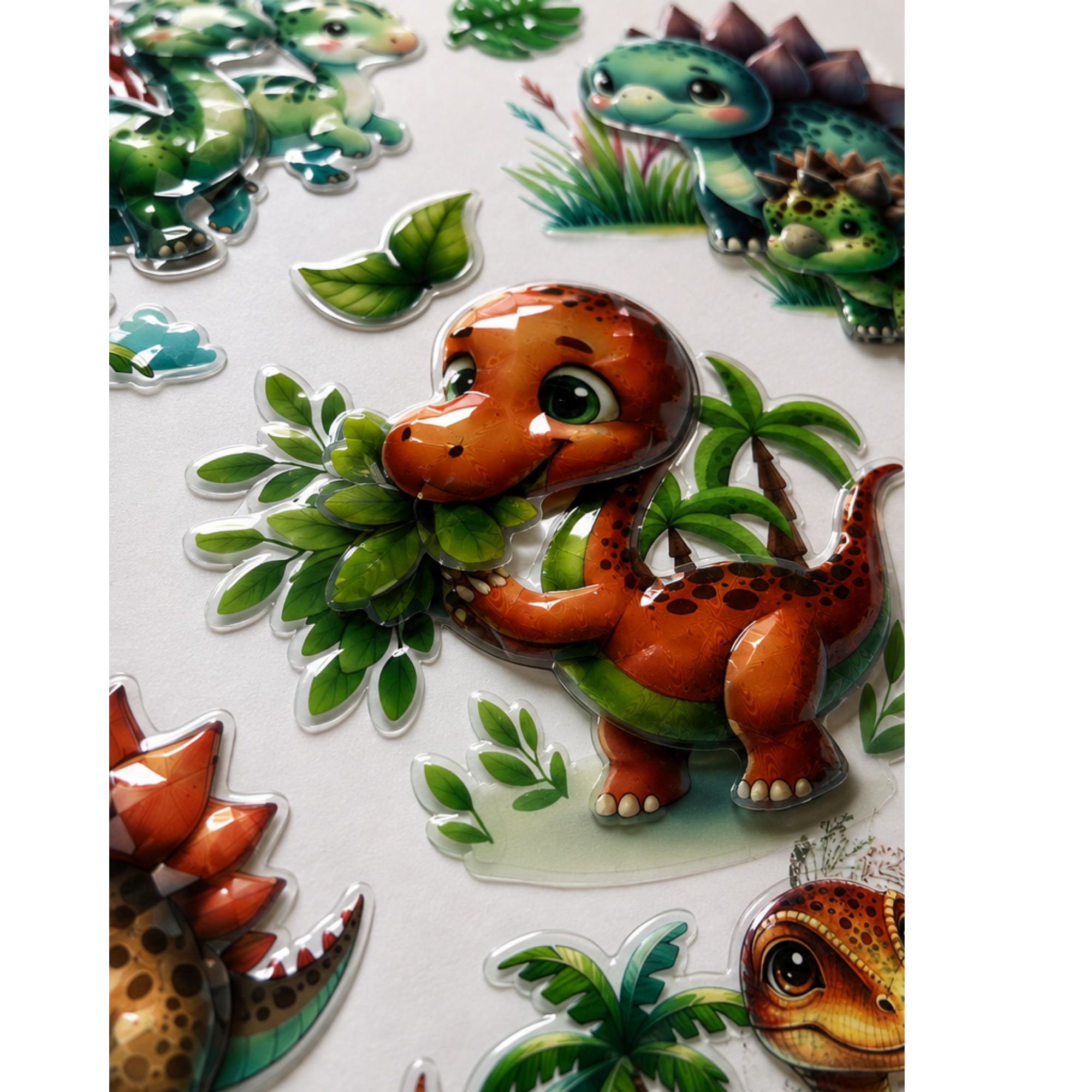 Sticker de Perete 3D cu Dinozauri pentru Camera Copiilor, Autoadeziv, Decor Premium, 33 × 50 cm