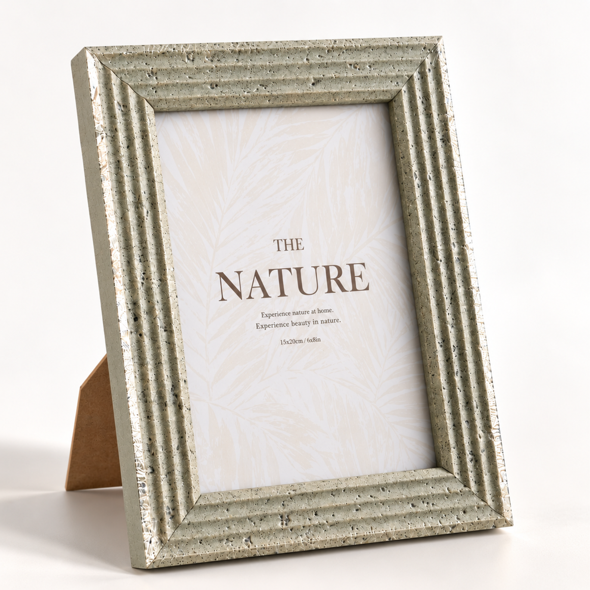 Rama foto decorativa premium, de masa si perete, design Nature, finisaj texturat, Verde Pal